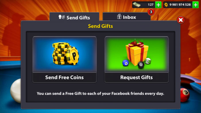 Người chơi có thể gửi tiền cho bạn bè và yêu cầu họ trả lại