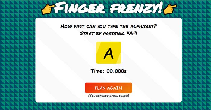 Finger Frenzy is a simple, fun, easy-to-play typing game