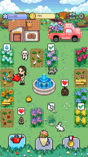 Người chơi cần trồng hoa và bán chúng để kiếm được nhiều tiền nhất có thể