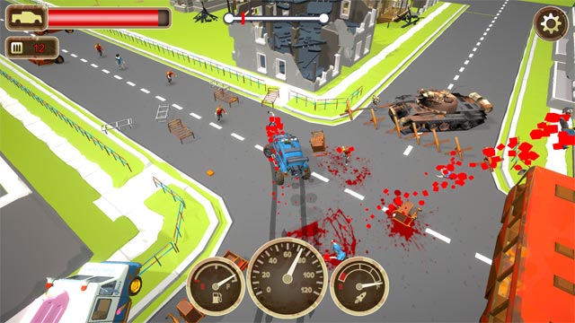 Race and crush hordes of zombies to run escape from the cursed city