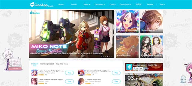 QooApp is an entertainment application. specializes in Anime, comics and games