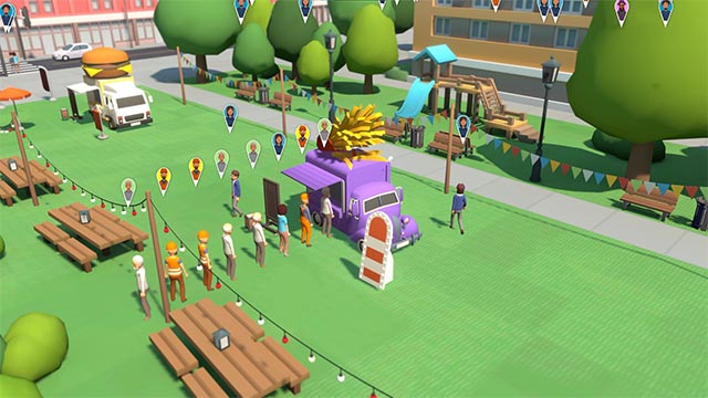 Kinh doanh hệ thống xe tải bán hàng lưu động trong game giả lập Food Truck Empire