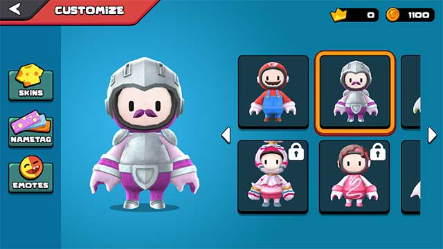 Unlock new skins to give your character a cute look