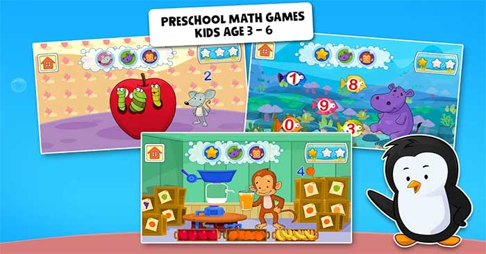 Baby Town: Preschool Math Zoo for iOS is a simple math learning game for kids from 3 - 6 years old