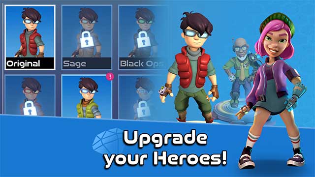 Customize your character with your inventory. various weapons and skins