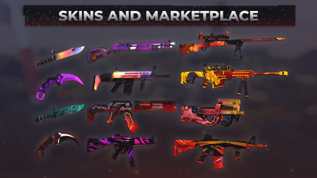 Lots of gun skins you'll have exchangeable at the market