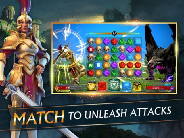 Match items to unleash attacks in Puzzle Quest 3 