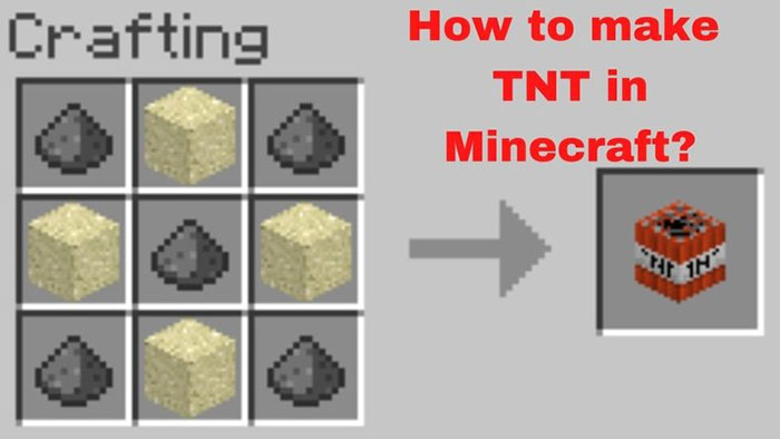 Cách tạo chất nổ TNT trong Minecraft