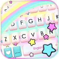 Cute Rainbow Stars Keyboard Background cho Android