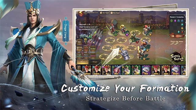 Customize squad and choose the most suitable strategy in Dynasty Origins: Conquest game