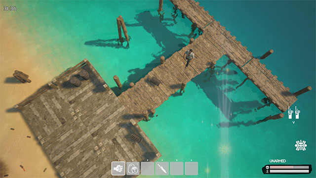 Attempt to escape from the deserted island full of enemies. enemies, monsters and traps