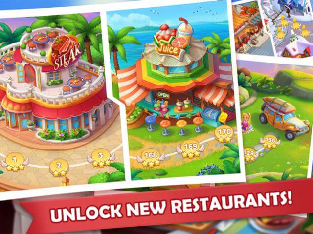 Unlock amazing new restaurants in Cooking Madness-Kitchen Frenzy 