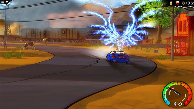My Mad Road is a crazy racing game that combines shooting and brutal action? 