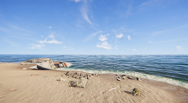 Project Castaway challenges gamers to survivability in the Pacific Ocean. immense