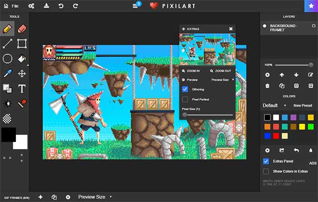 Pixilart is an online pixel drawing tool in the browser