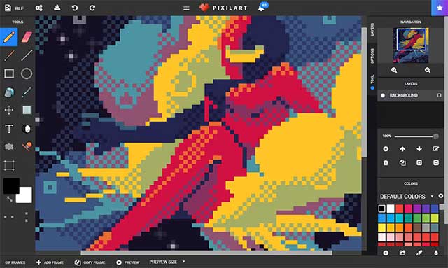 Pixilart offers a wide range of tools and palettes to give you creative freedom