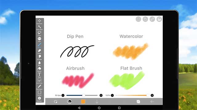 IbisPaint X has many options to choose from. a canvas, brushes and lots of editing tools