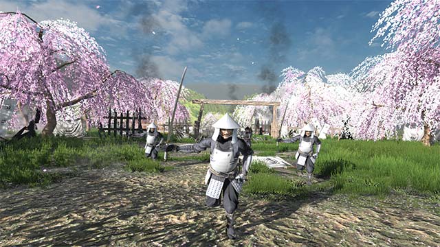 Battlefield modeled after medieval Japanese lands