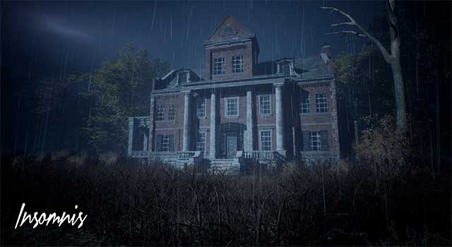 Explore the haunted mansion in the horror game Insomnis