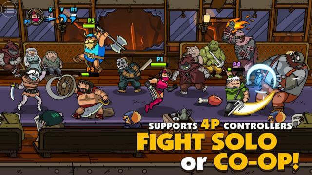 Fight alone. or coop with 4 people