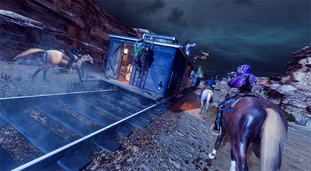 Command a group of outlaws to attack. ghost train