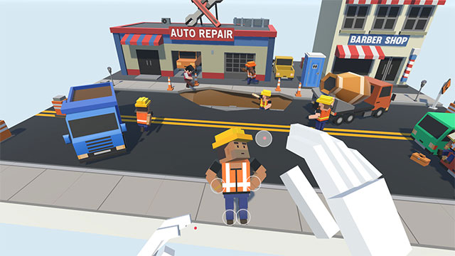 Customize people and objects animated Tiny Town VR world