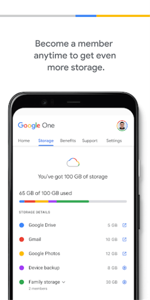 Become a Google One member for more storage