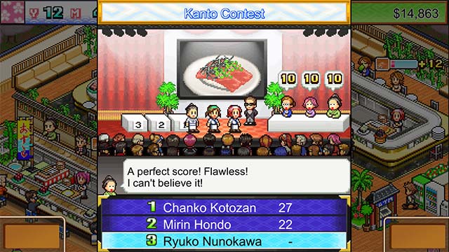 Participate in the food competitions that take place in The Sushi Spinnery game