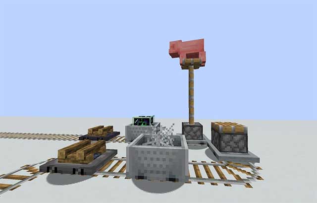More Minecarts and Rails Mod will add various rails to the game