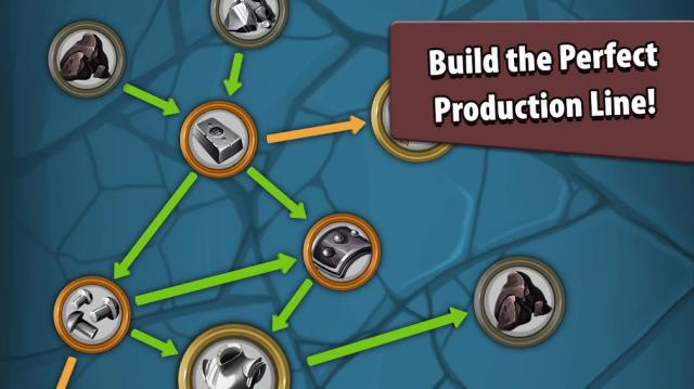 Build the perfect production line in the game Crafting Idle Clicker