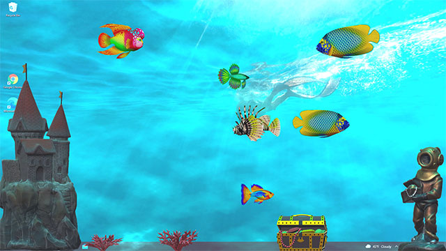 Vivid effects when interacting with the Virtual Aquarium