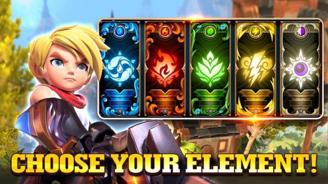 Select your elements to form a team in the game Elemental Titans