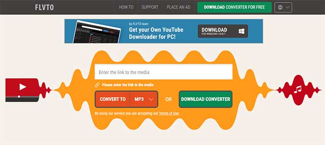 FLVTO YouTube Converter has a simple and easy-to-use interface