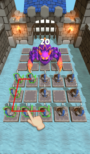 Merge troops and fight enemies in Merge Master Clash of Dragon game 