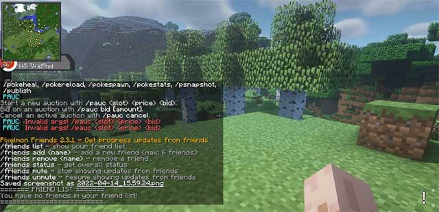 Chat with opponents after wars in Pixelmon world