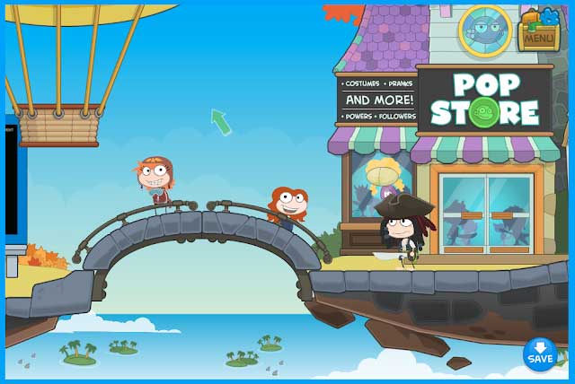 The gameplay in the game Poptropica mainly focuses on solving problems on the islands