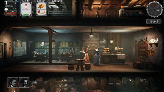 In Ravenous Devils, you will manage 1 tailor shop and cooking business