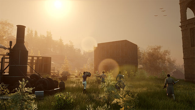 Play Nightingale alone or co-op together with friends to fight, build and survive