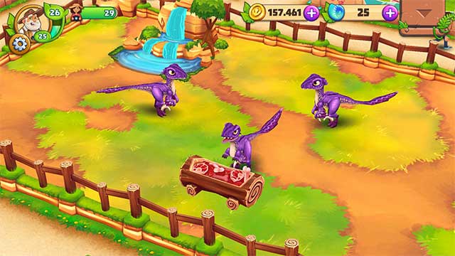 Provide and decorate your dinosaurs shelter and entertainment