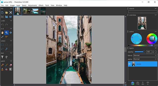 PhotoHero is a powerful, free and lightweight image editing software