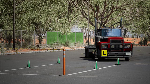 Improve your truck driving skills through practice exercises. from easy to difficult in Truck World: Driving School game