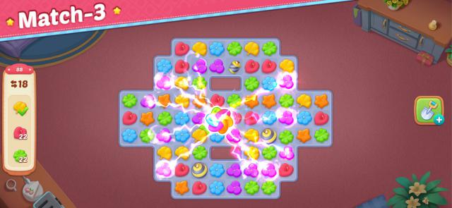 Solve challenging match-3 puzzles