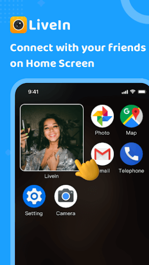 LiveIn helps you connect with friends right from the Home screen