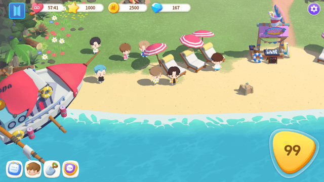 Play on the beautiful island with the members of BTS in the game BTS Island: In the SEOM