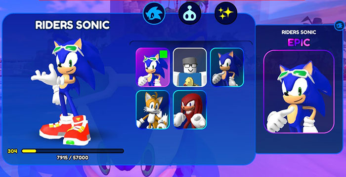 Nhập mã để nhận skin Riders Sonic