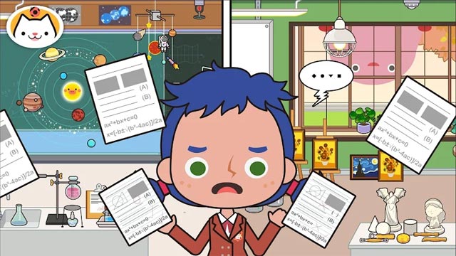 Decode the secret while transforming into various roles in the game Miga Town: My School