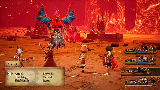 Discover a new world as you battle for survival in Bravely Default II 