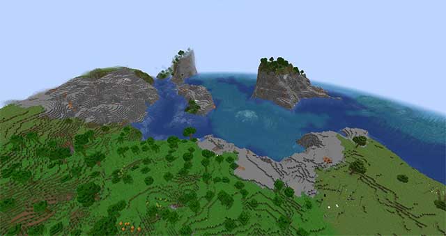 You can see the scenery and environment in Minecraft at a distance