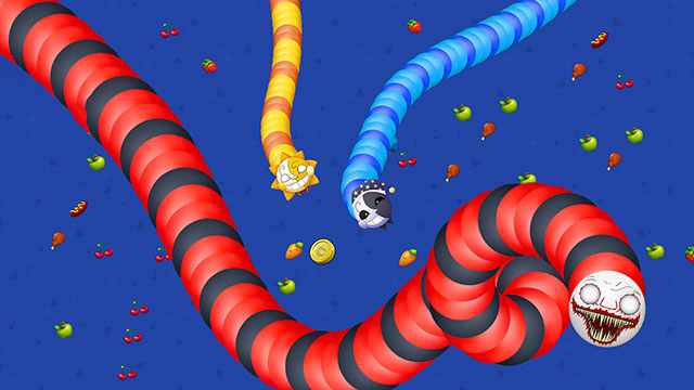 Snake farming game like Slither.io but with new and unique graphics