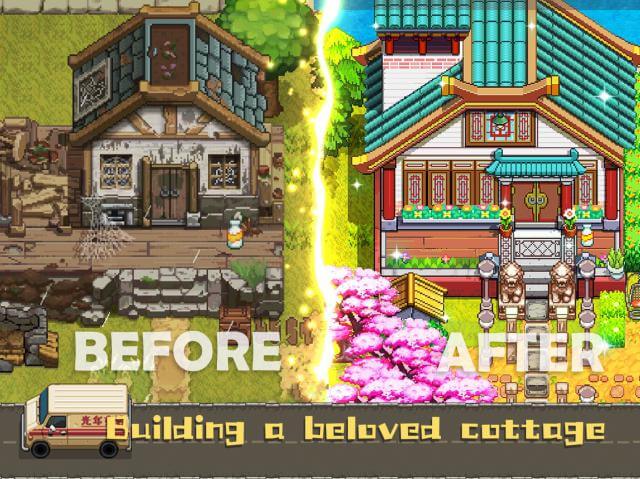 Renovation and construction. your dream house in the game Harvest Town - Pixel Sim RPG